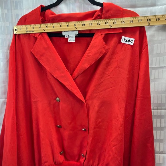 ANDREA GAYLLE WOMEN BLOUSE COLOR RED SIZE 18 LONG SLEEVE - Picture 7 of 12